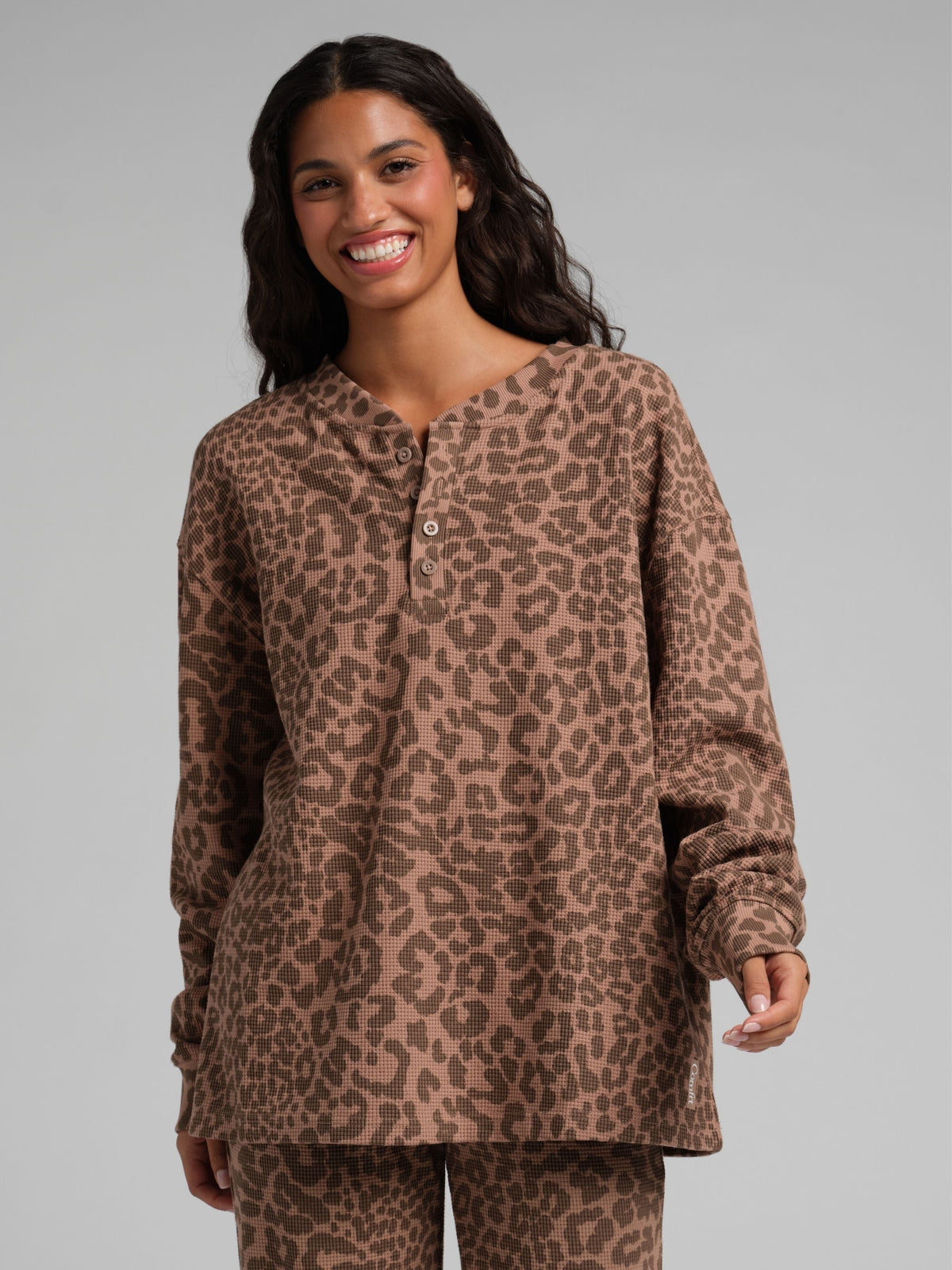 Waffle Lounge Henley Long Sleeve