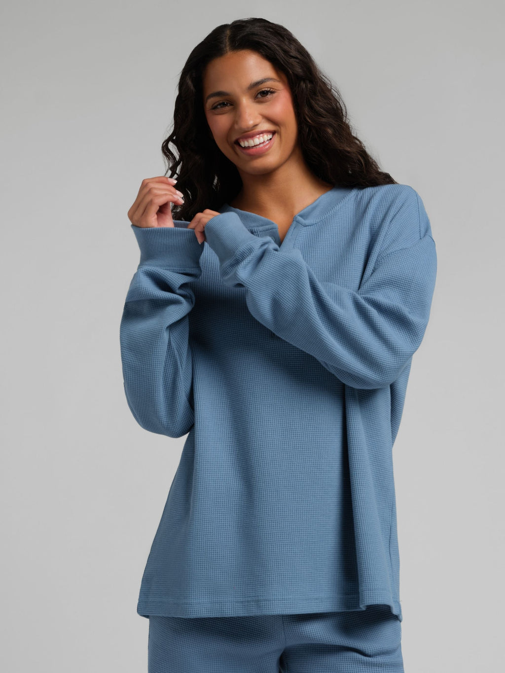 Waffle Lounge Henley Long Sleeve