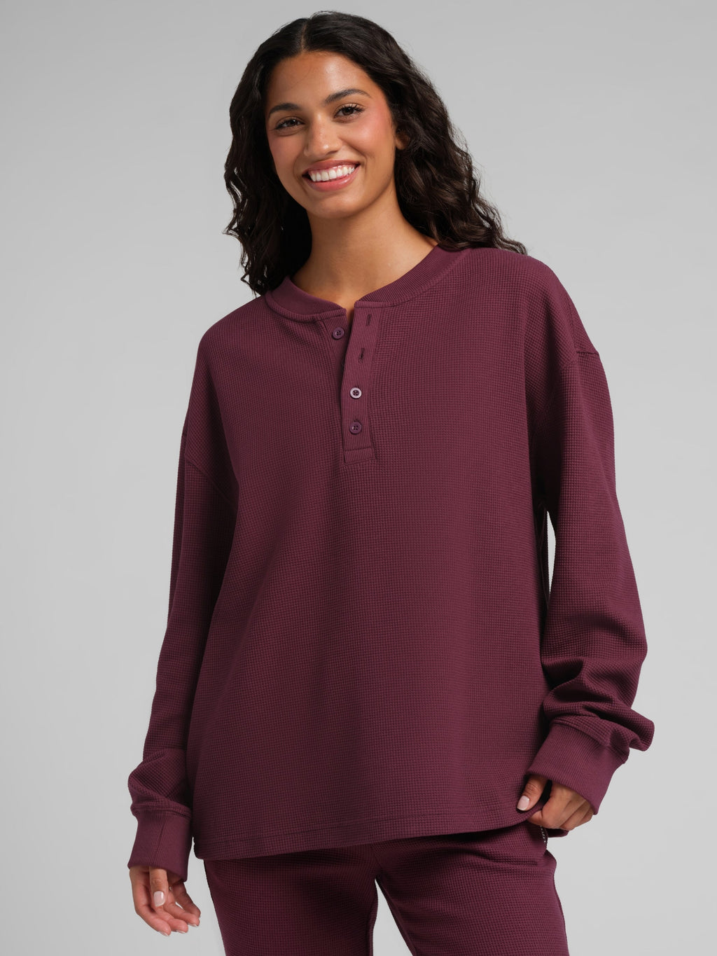 Waffle Lounge Henley Long Sleeve