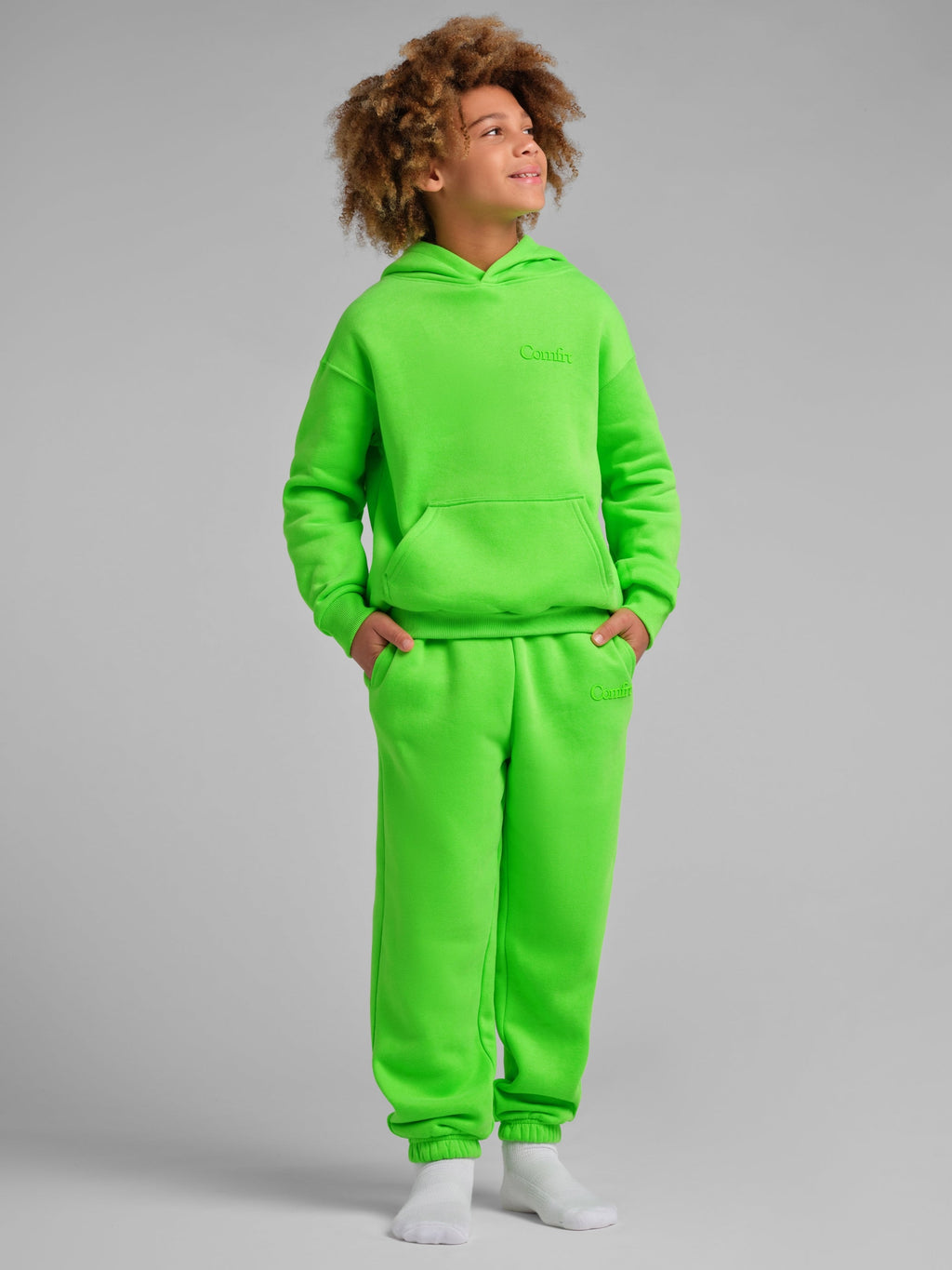 Neon Minimalist Kids Hoodie
