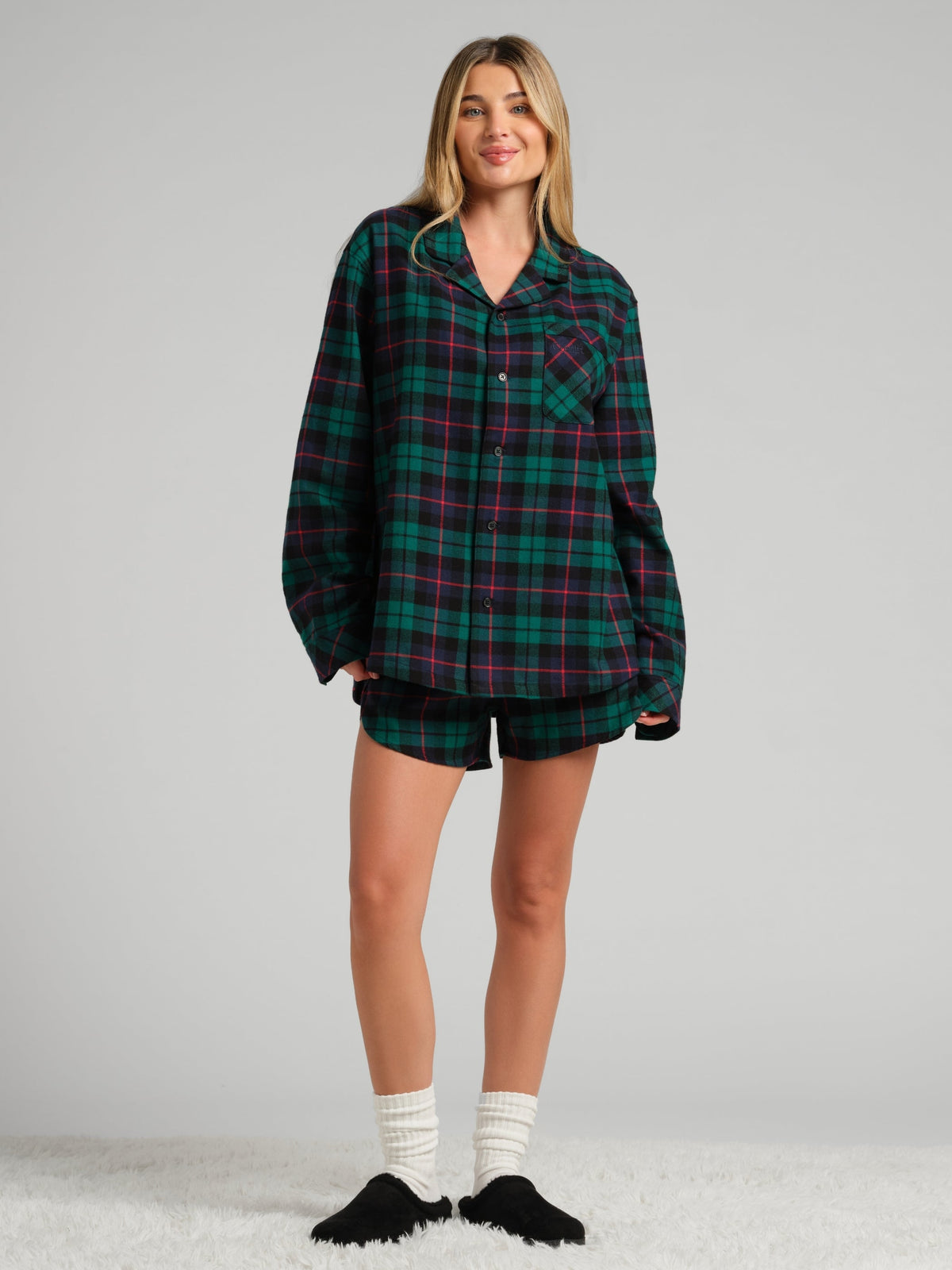 Flannel Pajama Shorts