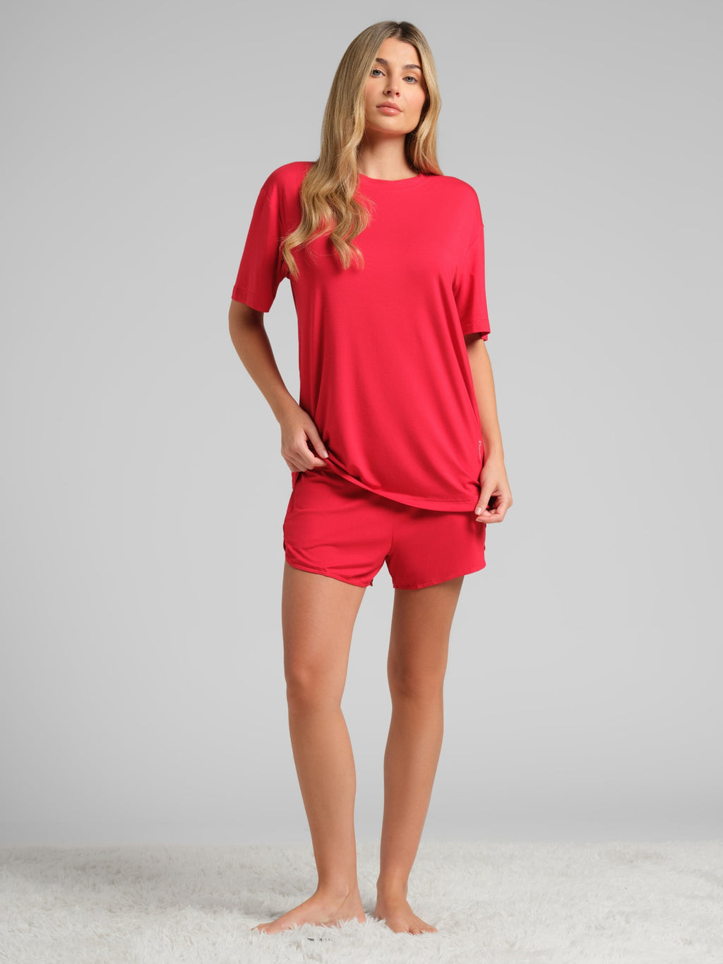 Cloud Lounge Curved Hem Shorts