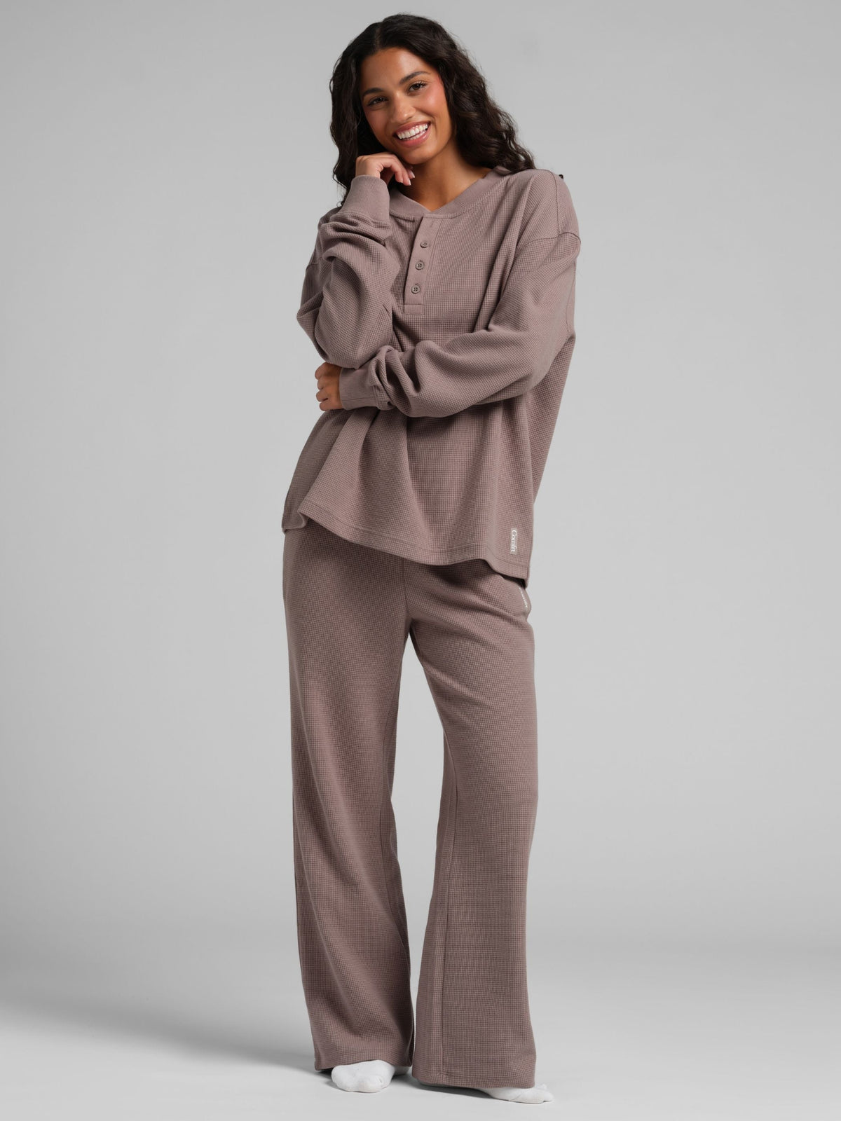 Waffle Lounge Henley Long Sleeve
