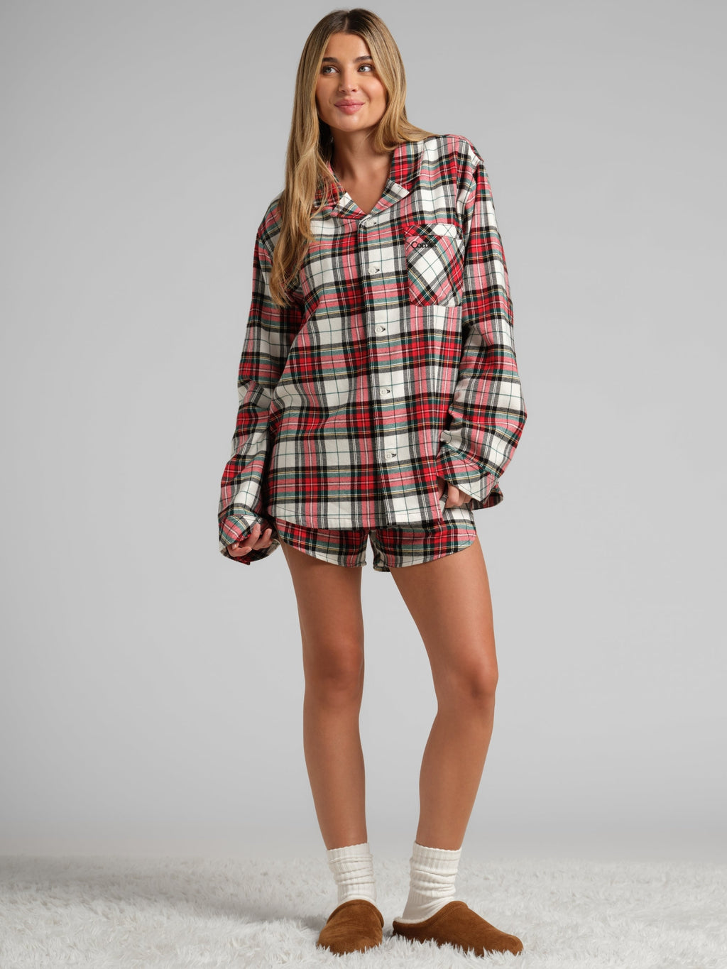 Flannel Pajama Shorts