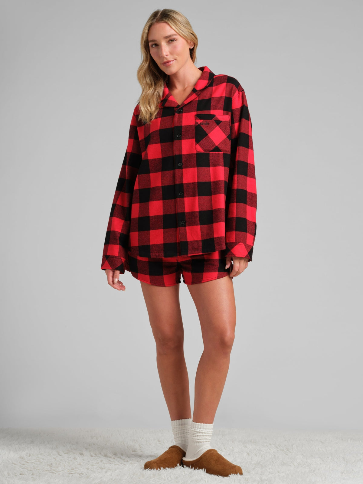 Flannel Pajama Shorts