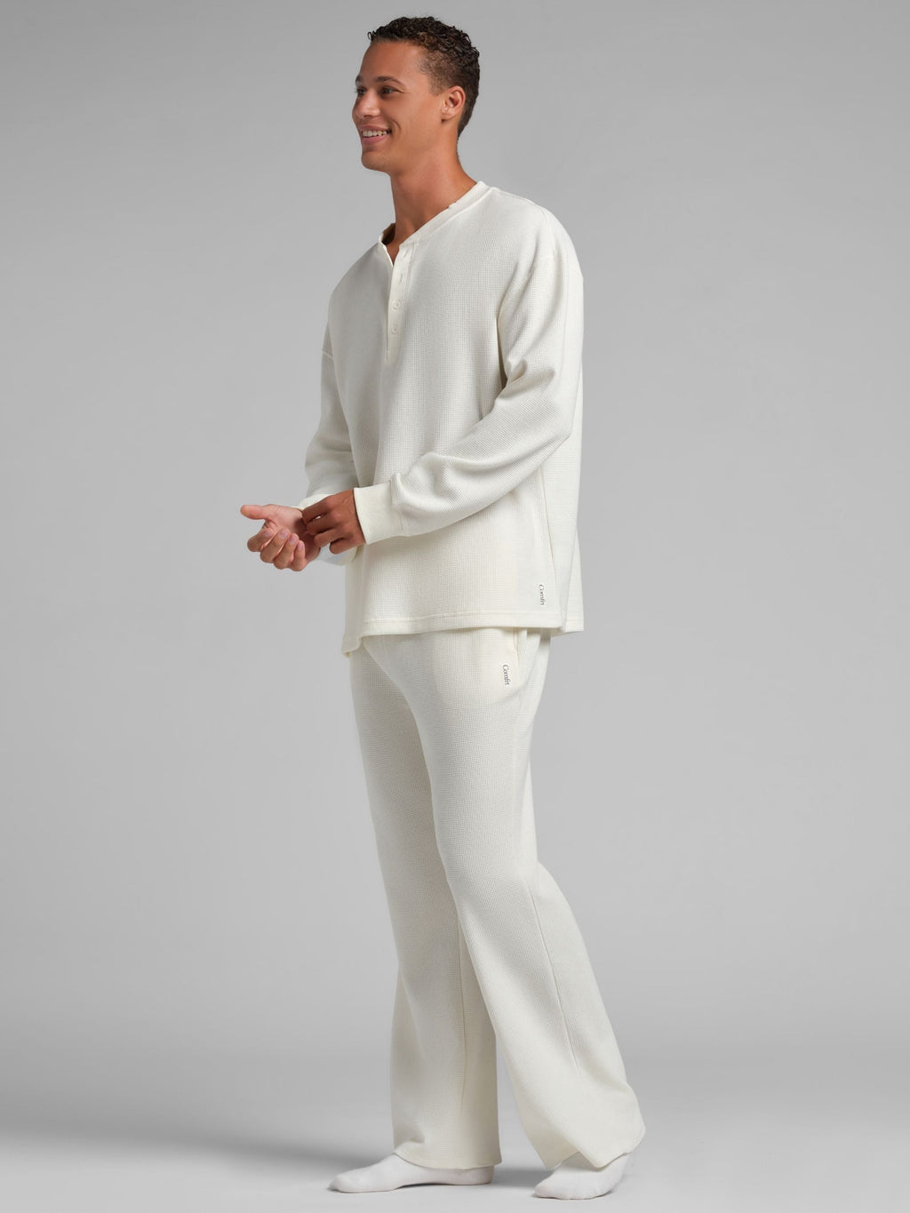 Waffle Lounge Henley Long Sleeve