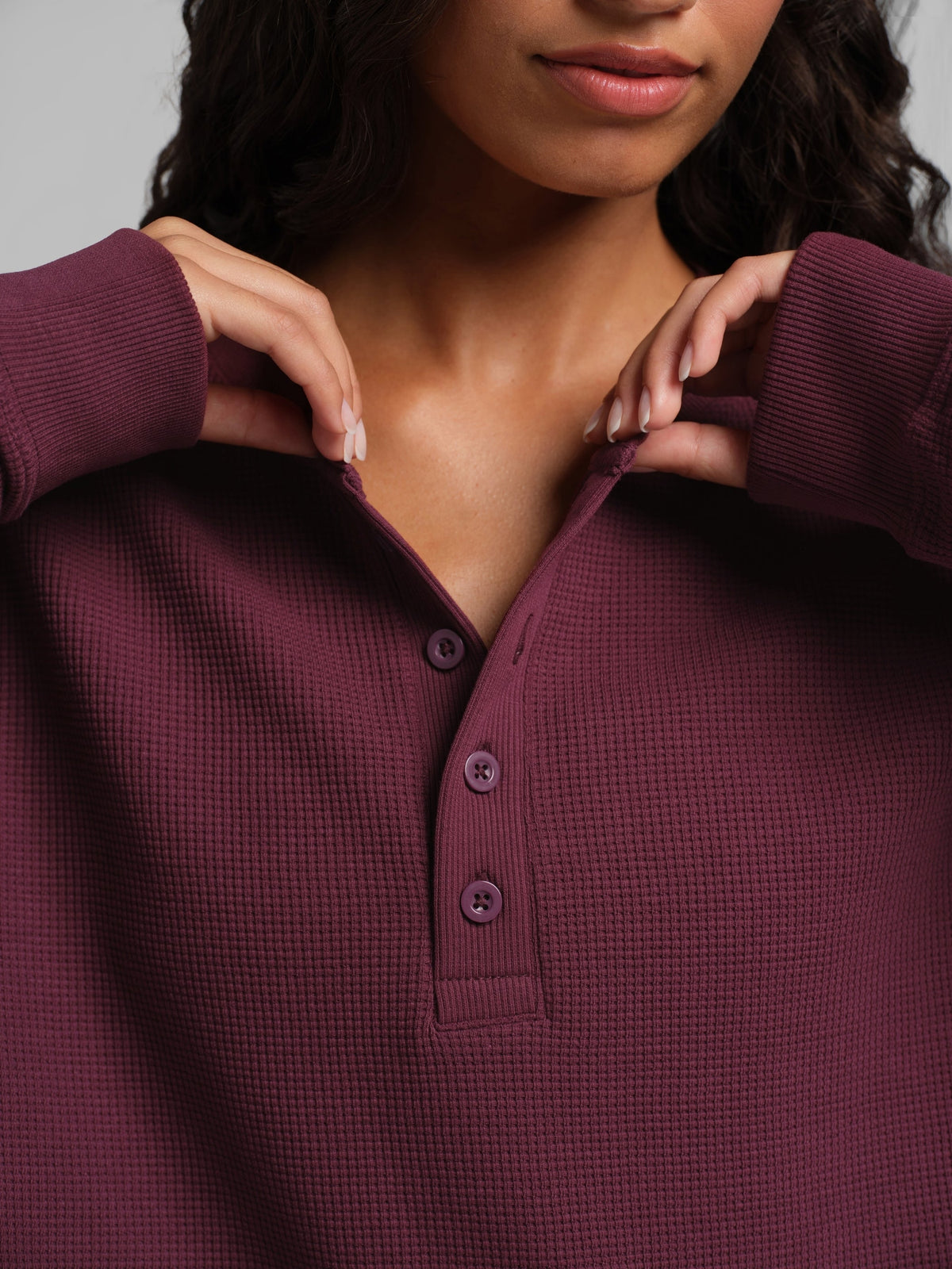 Waffle Lounge Henley Long Sleeve