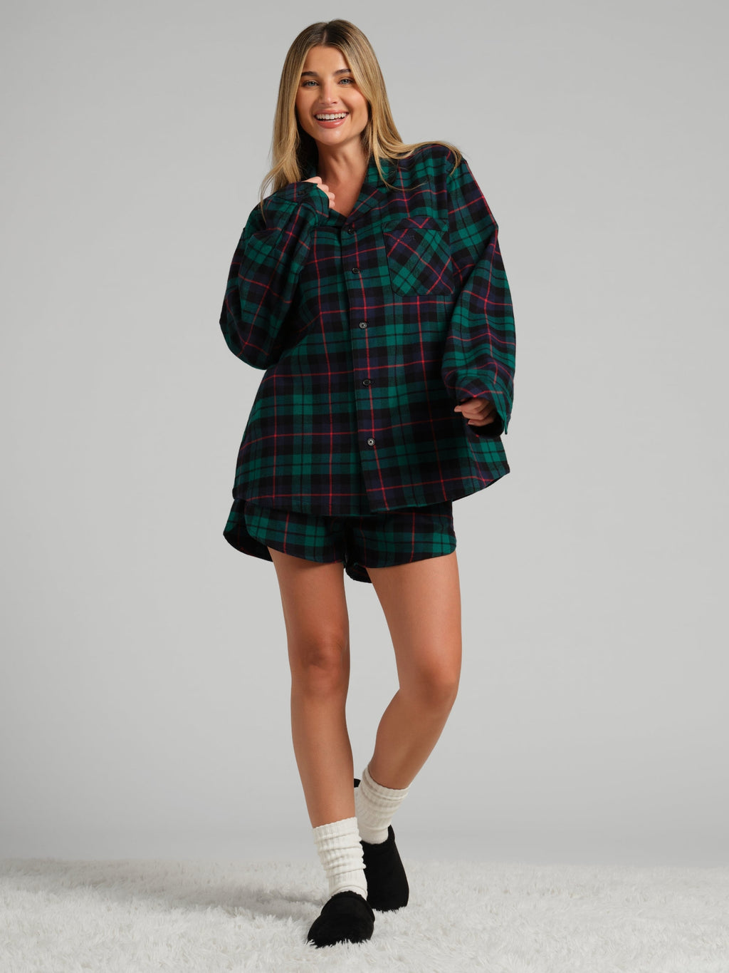 Flannel Pajama Shorts