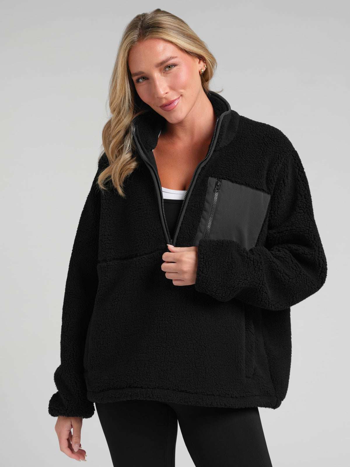 Teddy Half Zip Jacket