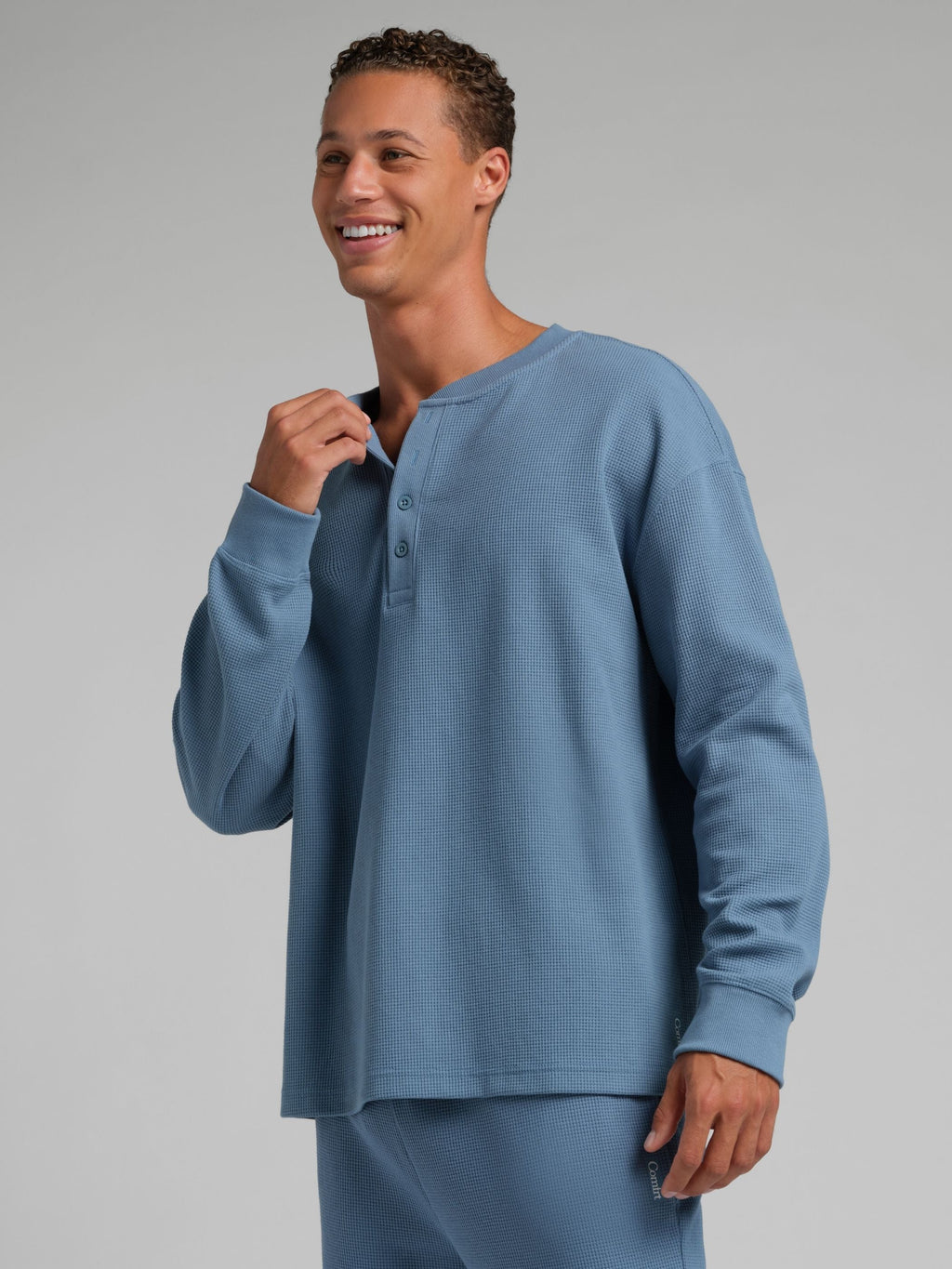 Waffle Lounge Henley Long Sleeve