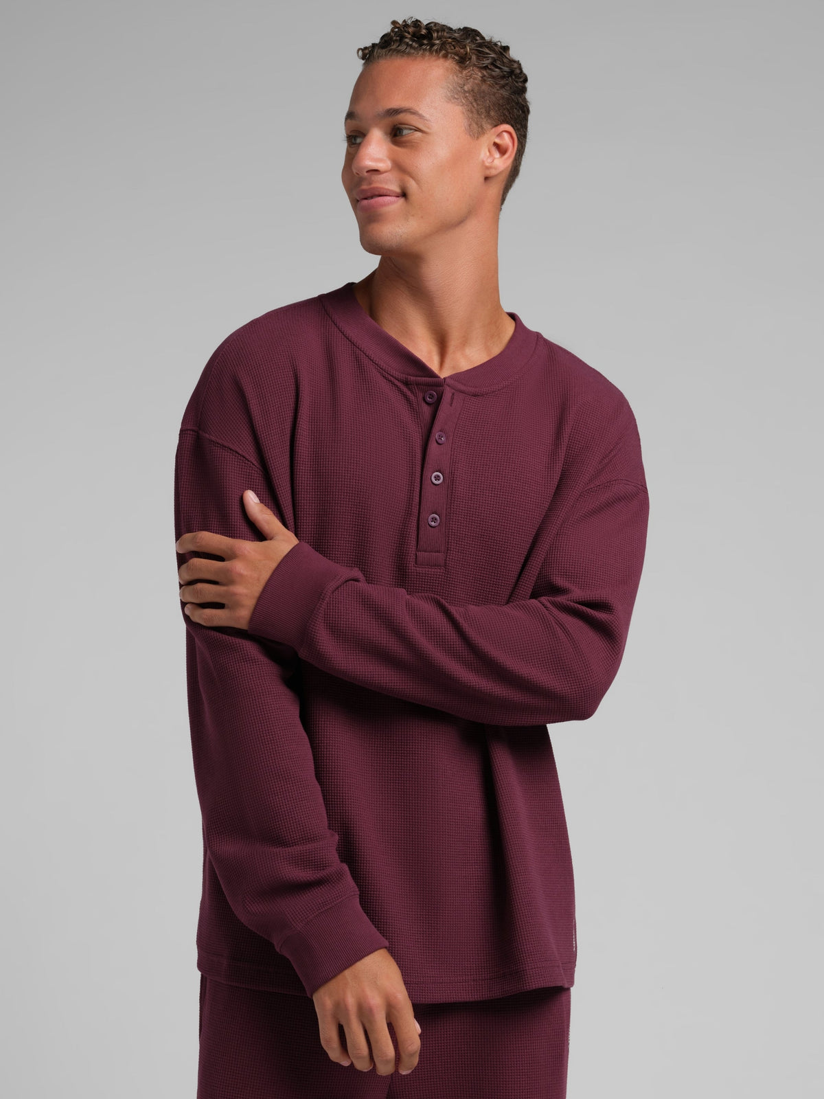 Waffle Lounge Henley Long Sleeve